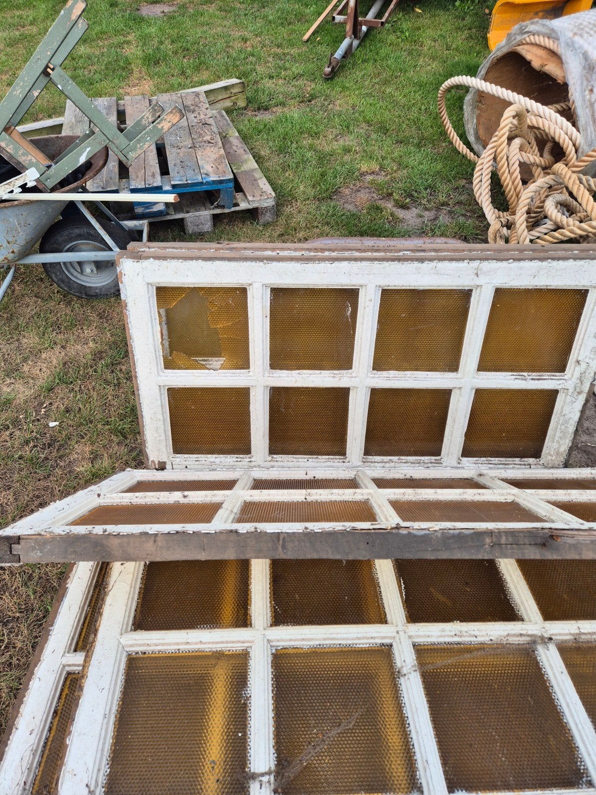 brocante ramen, Doe-het-zelf en Verbouw, Glas en Ramen, Ophalen, Gevelraam of Ruit, Gebruikt, Minder dan 80 cm