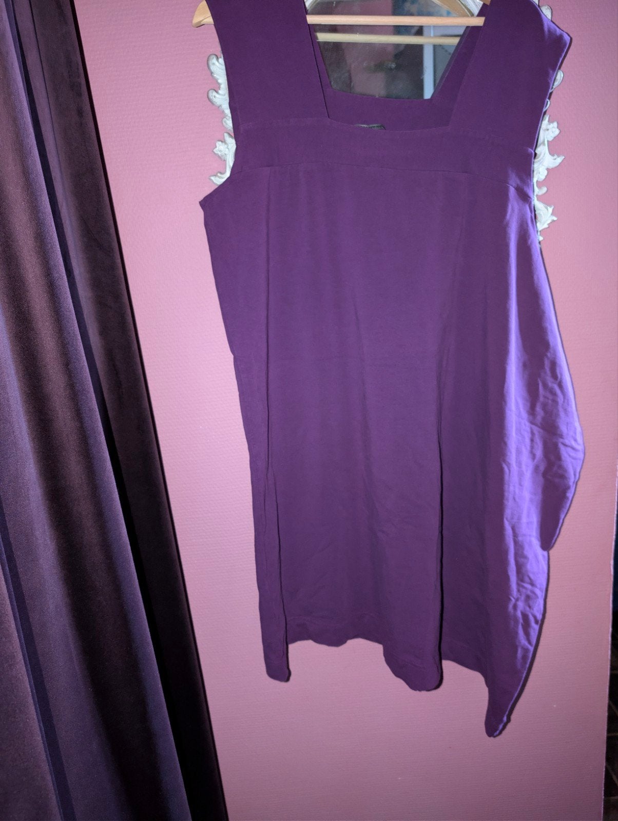 Paarse overgooier Cora Kemperman XL katoen/elastaan, Kleding | Dames, Verzenden, Paars, Maat 46/48 (XL) of groter, Onder de knie