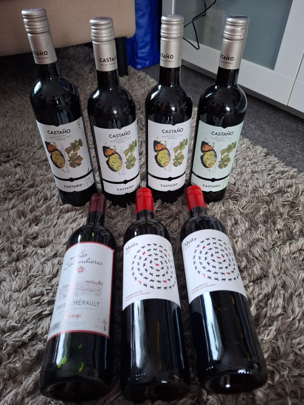 7 stuks soorten wijnen, Ophalen, Nieuw, Frankrijk, Rode wijn