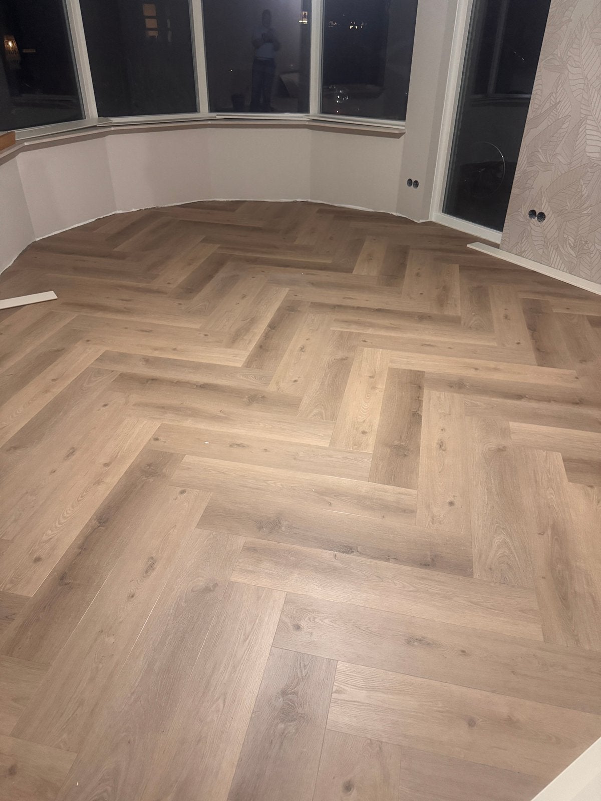 Nieuwe pvc vloer in verpakking ruim 12.5 m2 walvisgraat, Ophalen, Nieuw, Overige typen