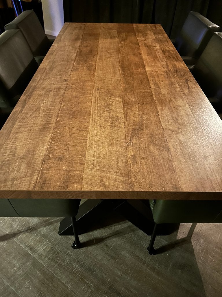 eetkamertafel OLD Teak, Ophalen, MODERN, Teakhout, 200 cm of meer