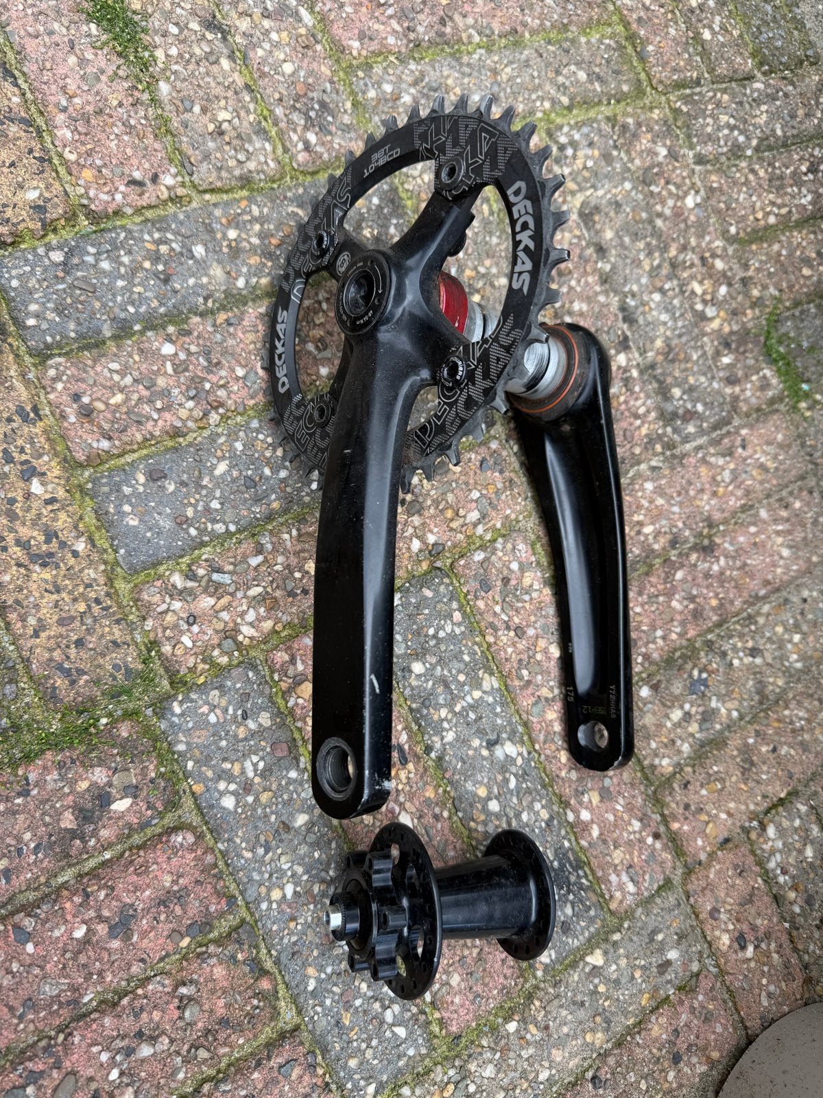 BB30 crankstel voor naaf, Ophalen of Verzenden, Gebruikt, Crankstel of Pedalen, Aluminium