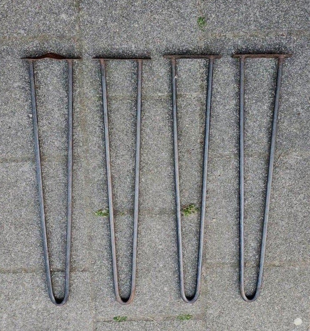 4 vintage mid-century modern hairpin table legs.
Ca 70 cm., Gebruikt, 50 tot 100 cm, Rechthoekig, 50 tot 100 cm