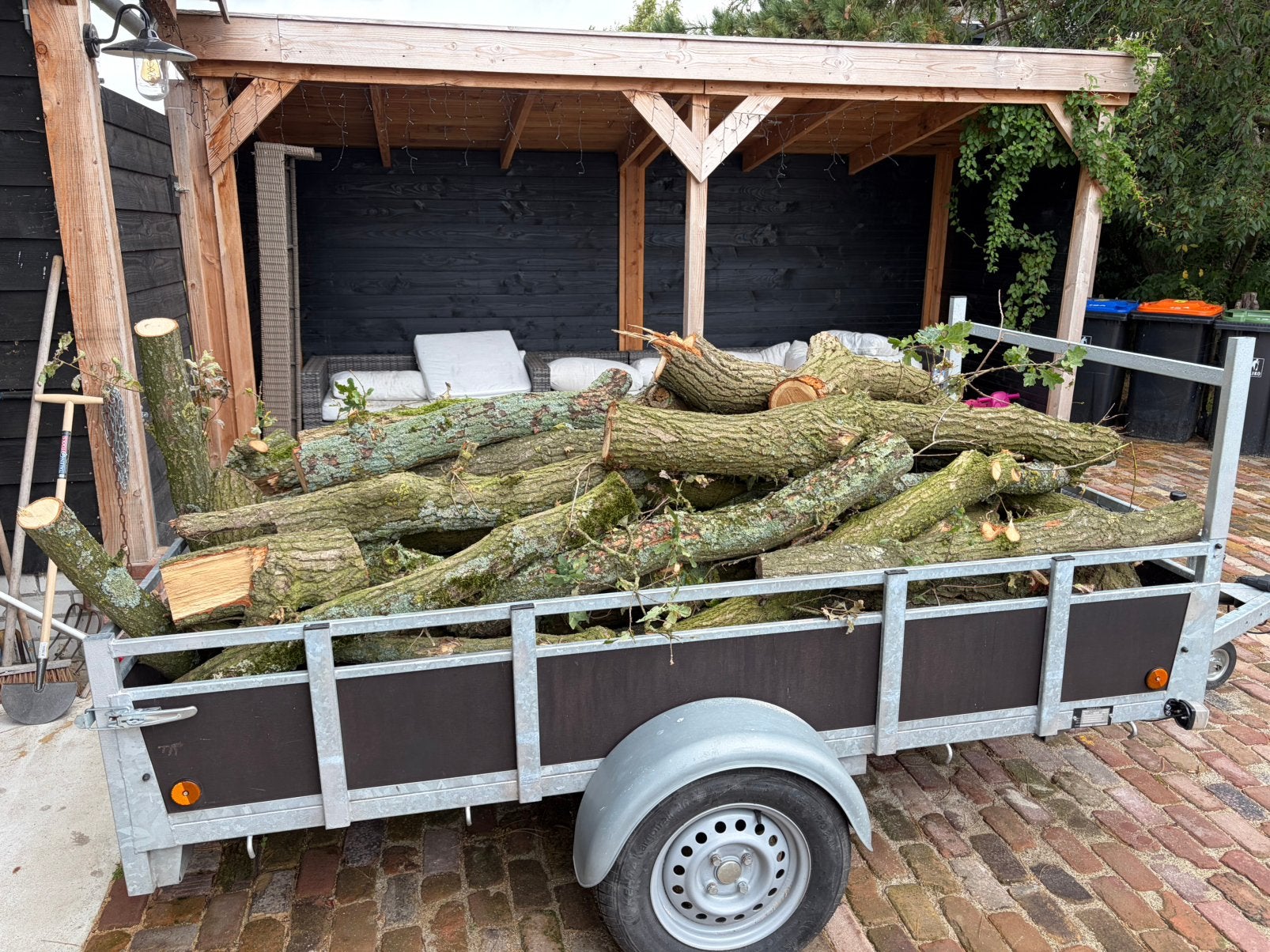Eiken haardhout stammen, Minder dan 3 m³, Ophalen, Eikenhout