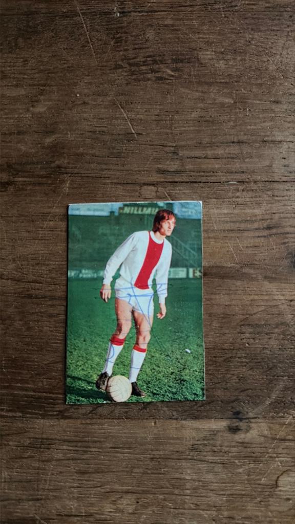 1972 Kolibri / Haver & Co Voetballers - gesigneerd Cruijff, Verzamelen, Sportartikelen en Voetbal, Ophalen of Verzenden, Gebruikt