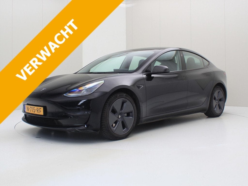 Tesla Model 3 Long-Range AWD 351pk 75 kWh 90.2% SoH FACELIFT, Auto's, Automaat, Gebruikt, Adaptive Cruise Control, Zwart