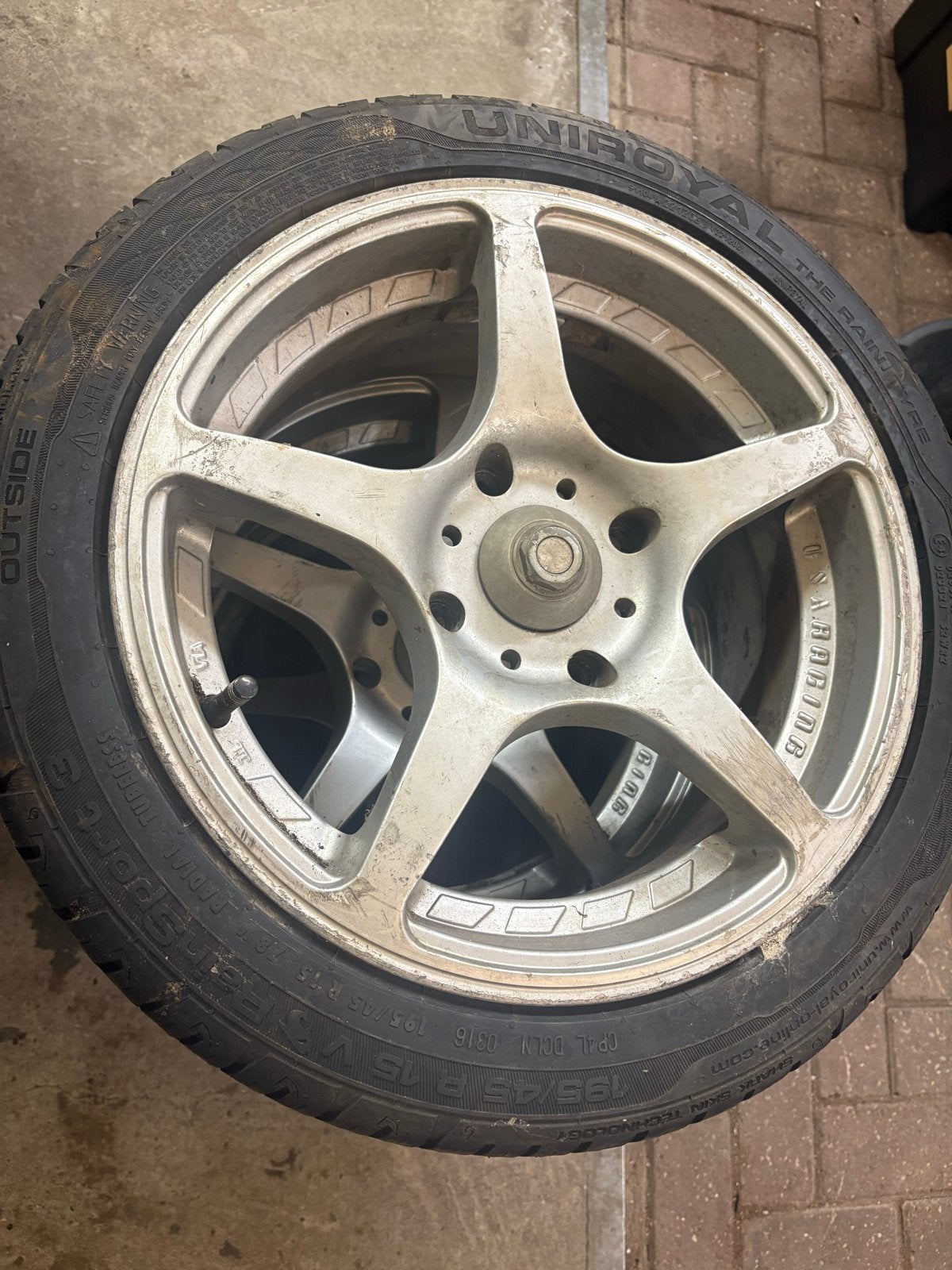 BSA Racing velgen met Uniroyal 195/45 R15 banden (4 stuks), Ophalen, Gebruikt, 15 inch, Banden en Velgen
