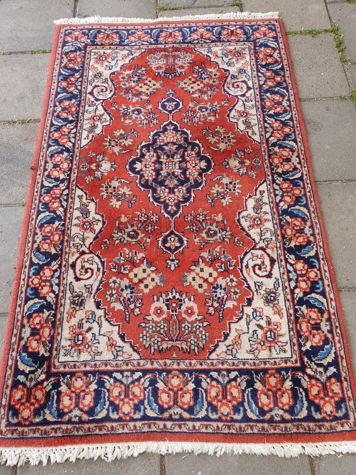 Perzisch tapijtje 135x80 cm., Gebruikt, Bidjar, Rechthoekig, Overige kleuren