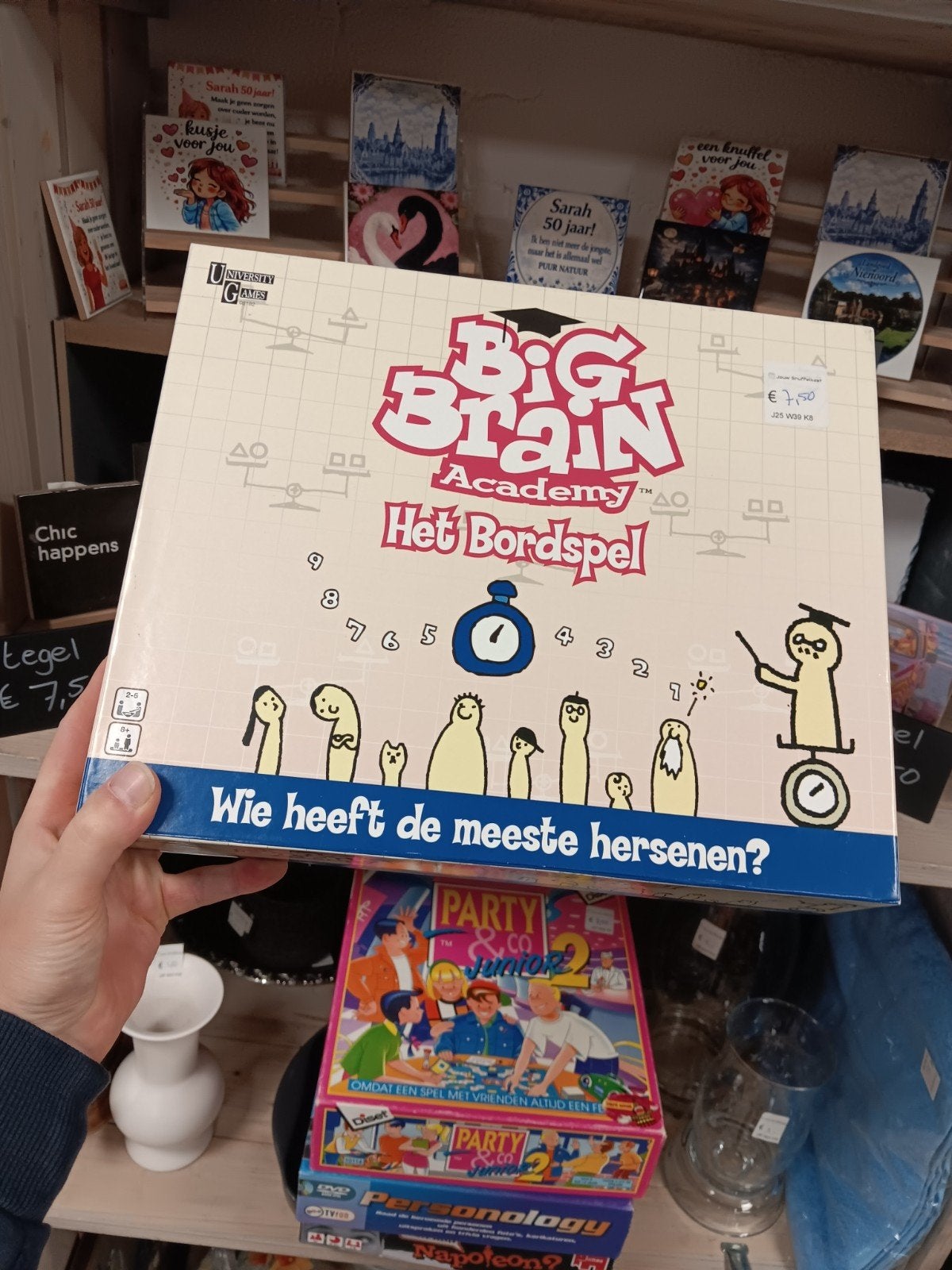 Big Brain Academy: Het Bordspel - Test je hersenen!, University Games, Gebruikt, Onbekend, Ophalen of Verzenden