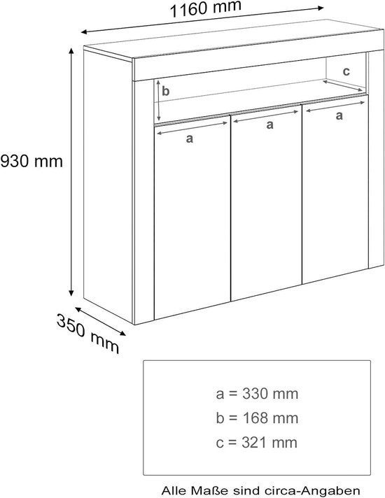 Dressoir Wit – Sideboard – Kast – Commode – Woonkamermeubel, Corvance B.V., Verzenden, Nieuw, Corvancebol@gmail.com