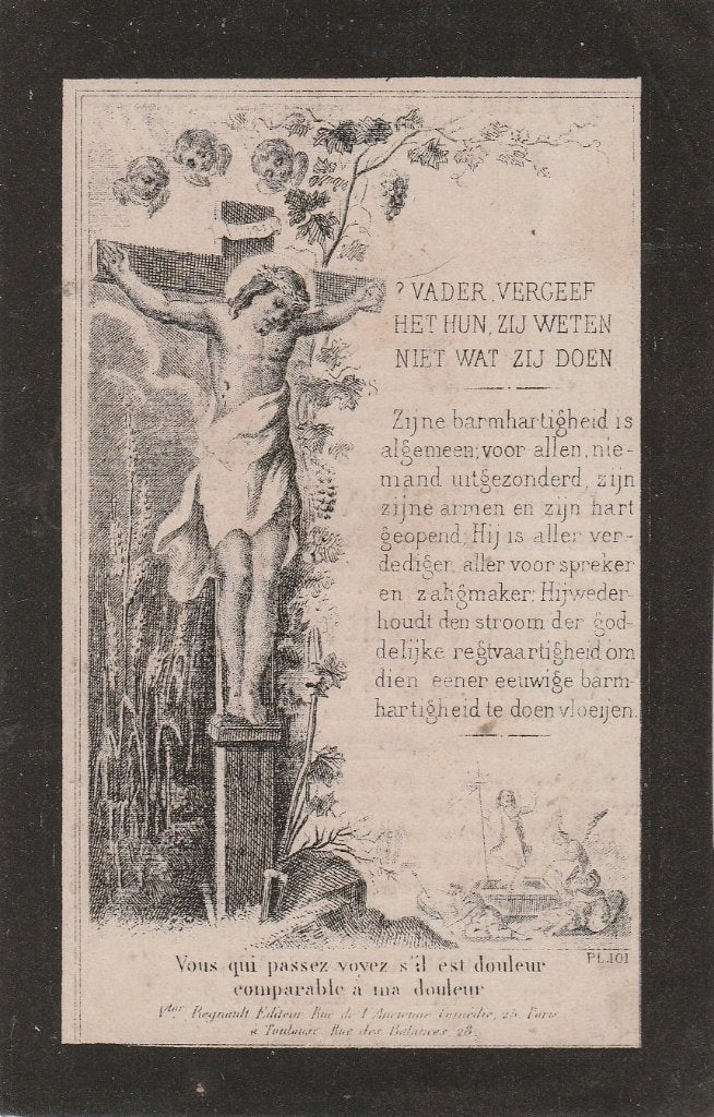 anholt-voorst-bernardina messing-schut-1876, Verzamelen, Bidprentjes en Rouwkaarten, Ophalen of Verzenden, Bidprentje