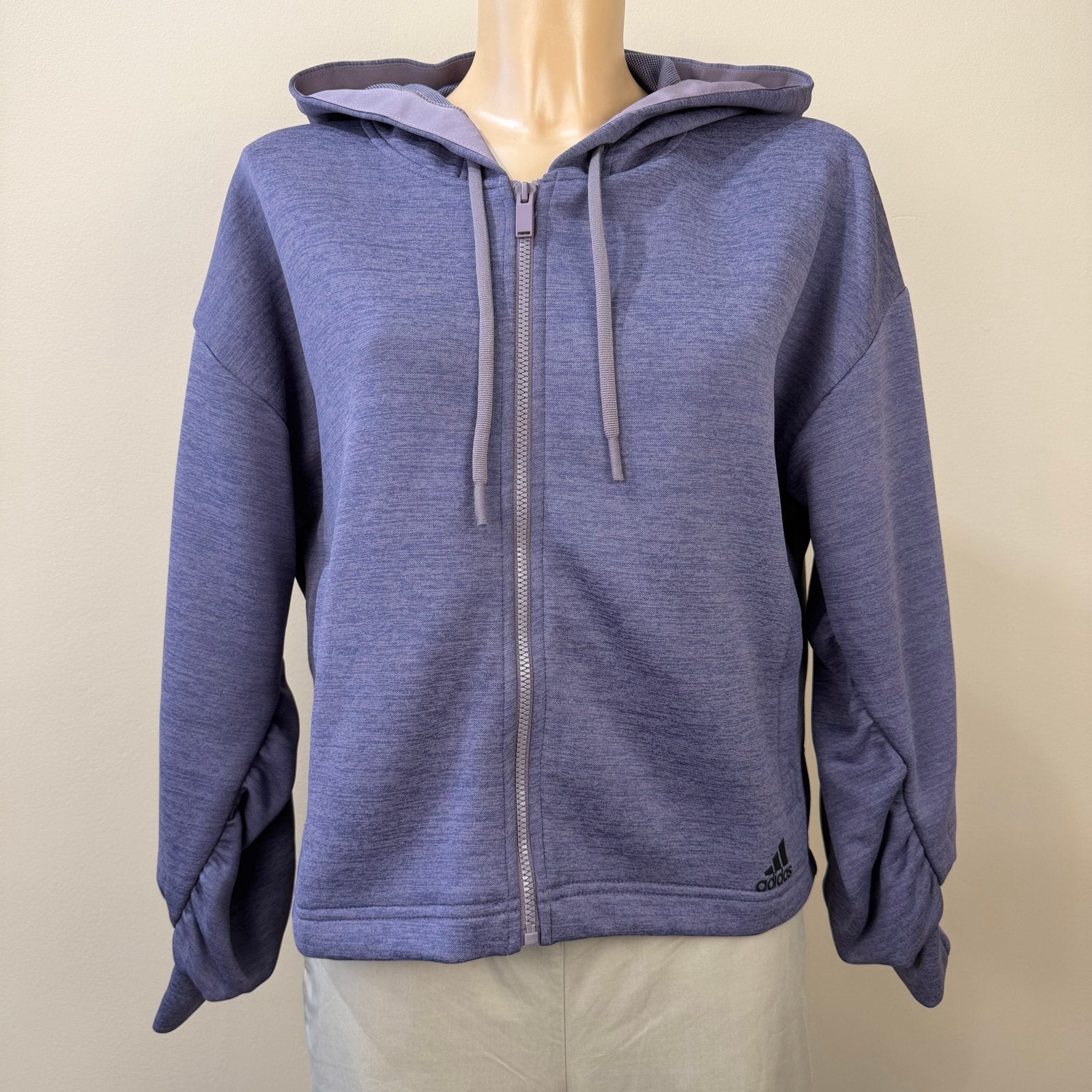 Adidas hoodie met rits, paars, maat S, Paars, Ophalen of Verzenden, Zo goed als nieuw, Lange mouw