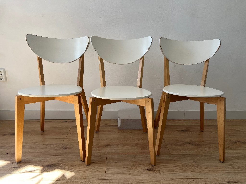 3x Wooden Chairs, Ophalen, Gebruikt, Drie, Bruin