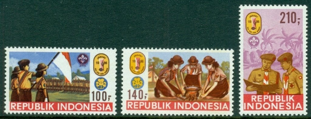 Indonesie 1986 - ZBL1263-1265 -Jamboree in Jakarta., Postzegels en Munten, Ophalen of Verzenden, Postfris, Zuidoost-Azië
