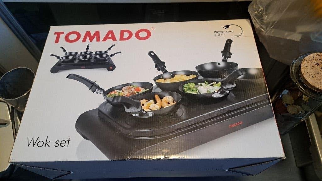 Tomado wokset (Z266-3), Witgoed en Apparatuur, Gourmetstellen, Ophalen of Verzenden, Zo goed als nieuw, 4 t/m 7 personen