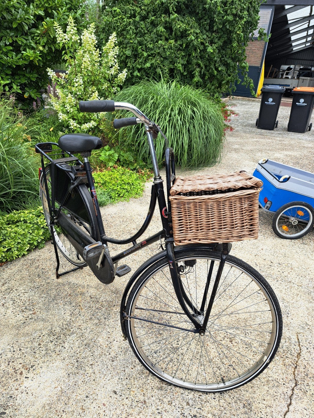 Zwarte damesfiets met mandje - Ideaal voor stadsritten, Fietsen en Brommers, Overige merken, Terugtraprem, Ophalen of Verzenden