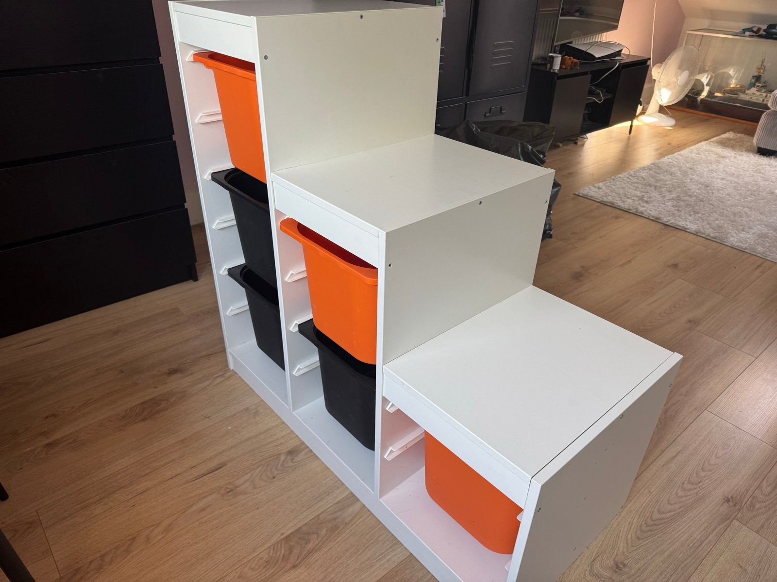 IKEA Trofast Opbergmeubel met Bakken - Wit/Oranje/Zwart, Ophalen, Gebruikt, Kast, 50 tot 70 cm