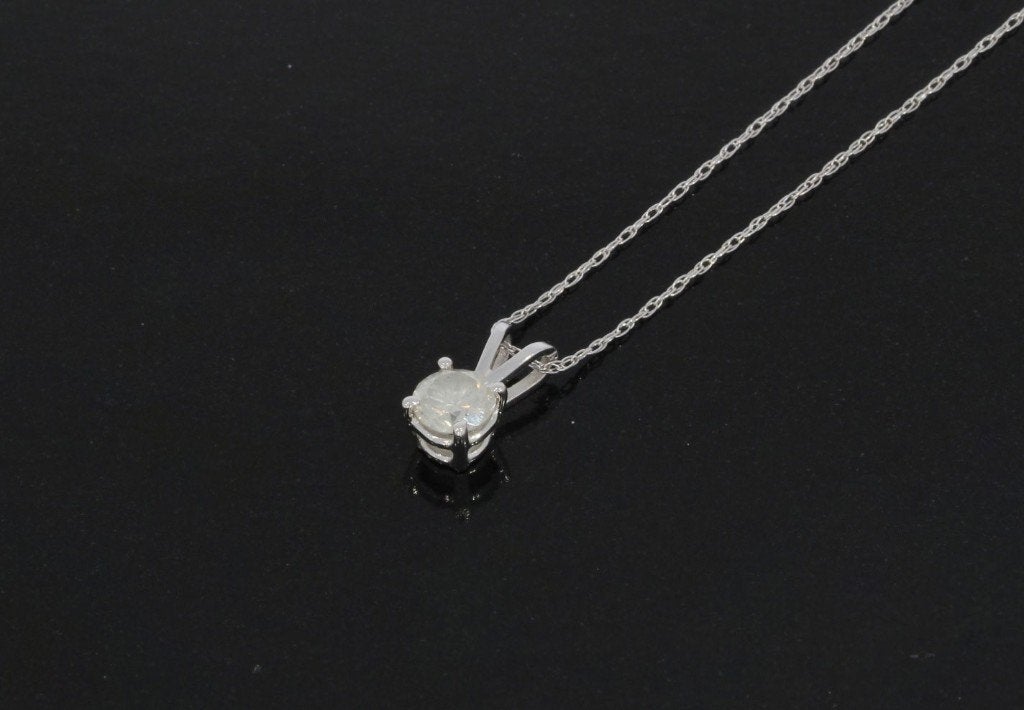 Grote diamant 0,37ct hanger ketting briljant dames 14k goud, Voordeelsieraden, Ophalen of Verzenden, Zo goed als nieuw, Met edelsteen
