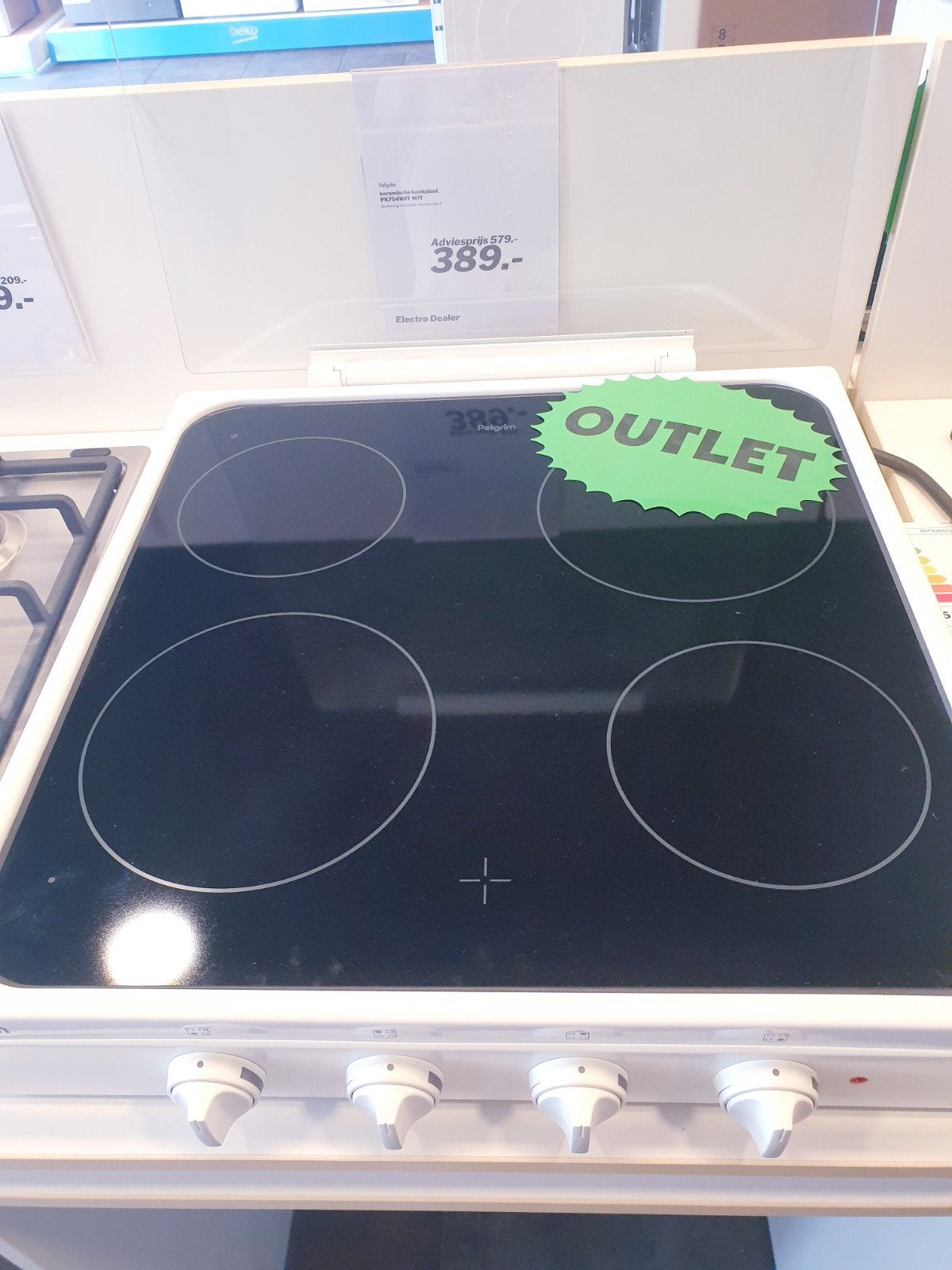  keramische kookplaat Pelgrim  Nieuw Outlet, Ophalen, Keramisch, Nieuw, 4 kookzones