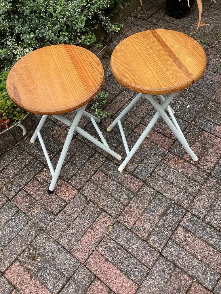Inklapbare krukjes 2 stuks, Ophalen, Gebruikt, Hout