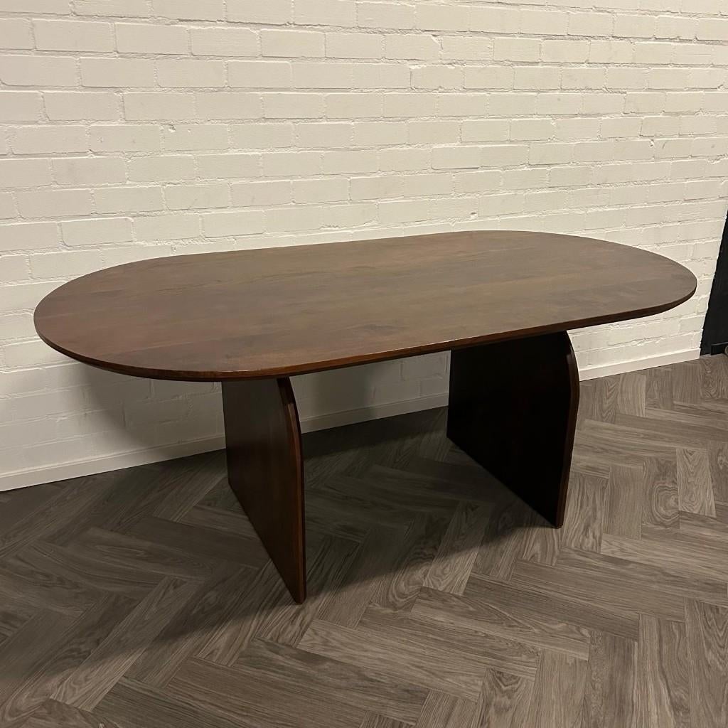 Massief Mangohouten Eettafel Deens Ovaal 200cm, Huis en Inrichting, Tafels | Eettafels, Overige materialen, 100 tot 150 cm, 200 cm of meer