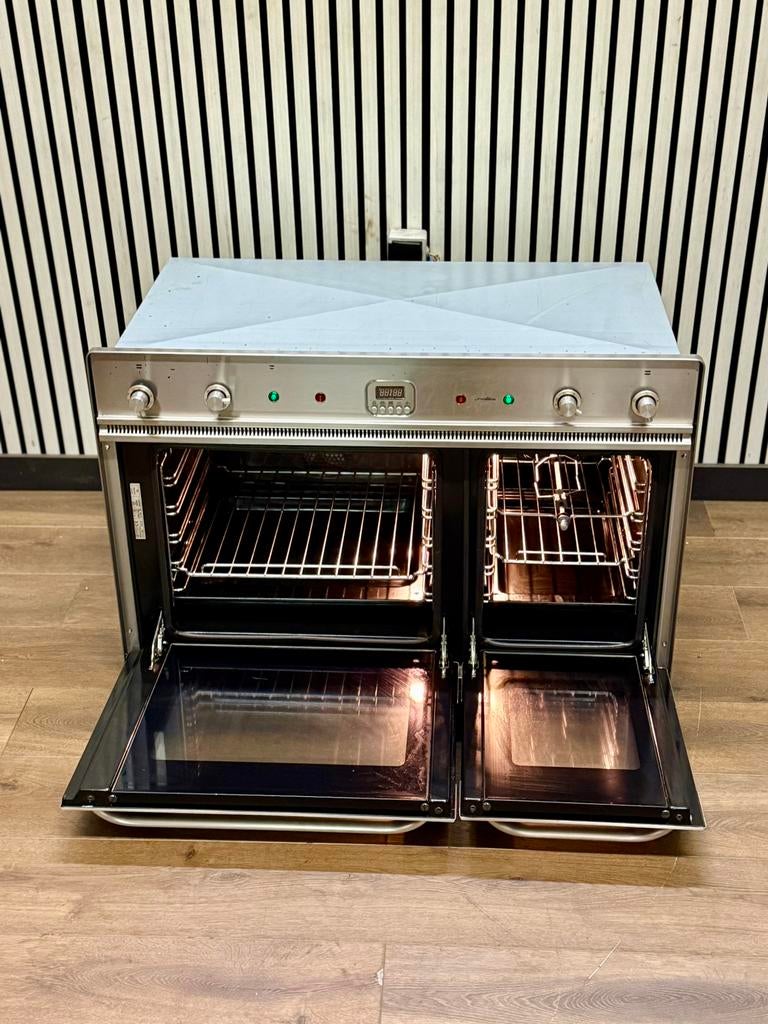Luxe Boretti inbouwoven 2x oven RVS 90x60 cm, Hete lucht, Fornello Esperta, Ophalen of Verzenden, Zo goed als nieuw