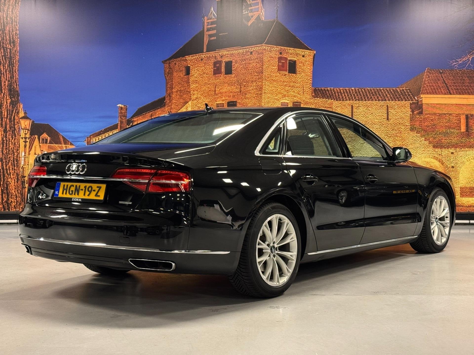 Audi A8 3.0 TDI Quattro Pro Line Automaat Leer HUD LED, Automaat, Dealer onderhouden, Zwart, Leder