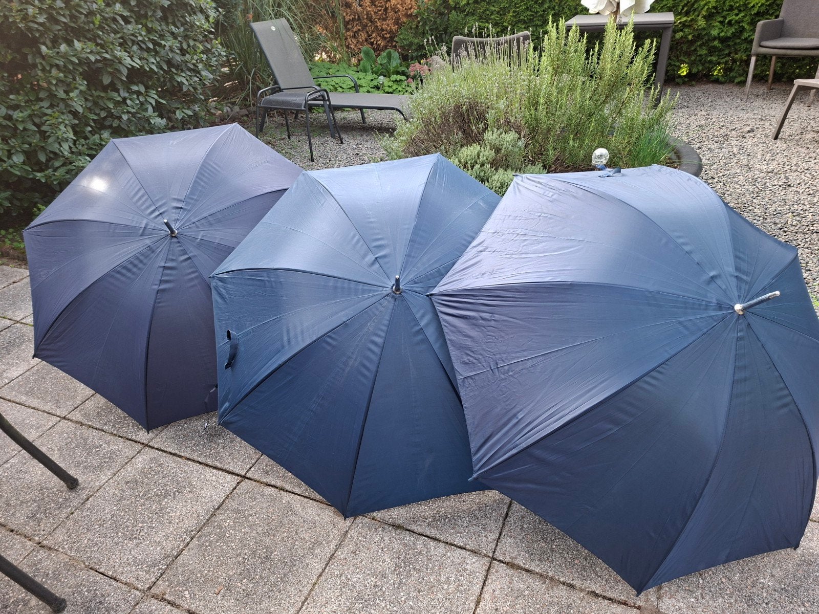 Paraplu's nachtblauw (3), Ophalen of Verzenden, Zo goed als nieuw, Blauw