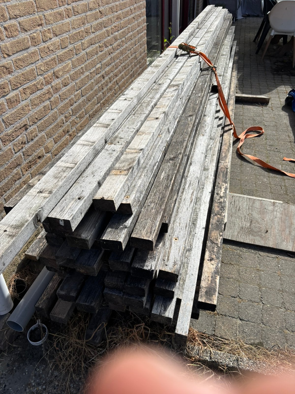 Bekistingshout, Doe-het-zelf en Verbouw, Hout en Planken, Ophalen, Gebruikt, Balk, Vuren