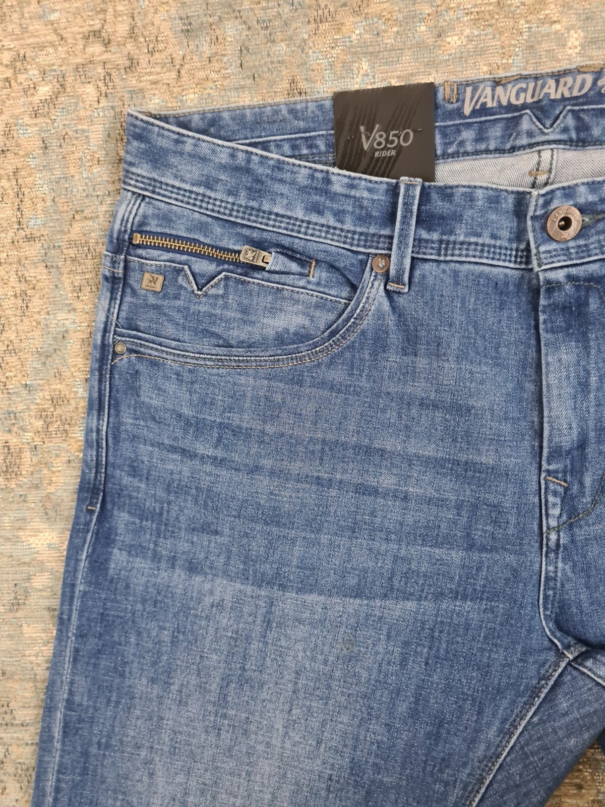 Vanguard V850 MBU W36 L34 NIEUW Slim STRETCH Bronno3634 Blue, W36 - W38 (confectie 52/54), New Yorkstraat 50, 1175 RD Lijnden