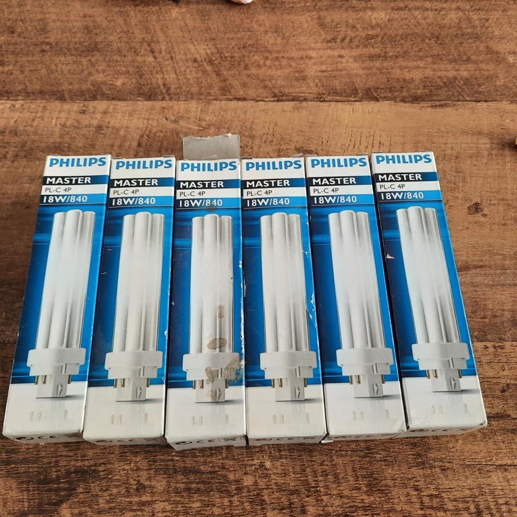 6x Philips Master PL-C 4P 18W/840 lampen, nieuw in doos, Ophalen, Nieuw