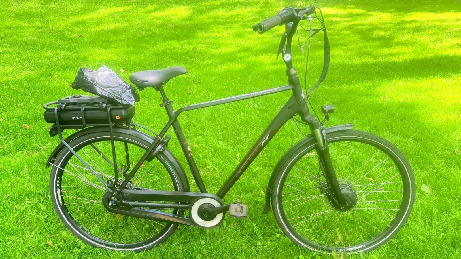 Nette goede mooie herenfiets E-bike Amslod Highland LX 58cm, Gebruikt, Versnellingen, 57 tot 61 cm, Schijfrem