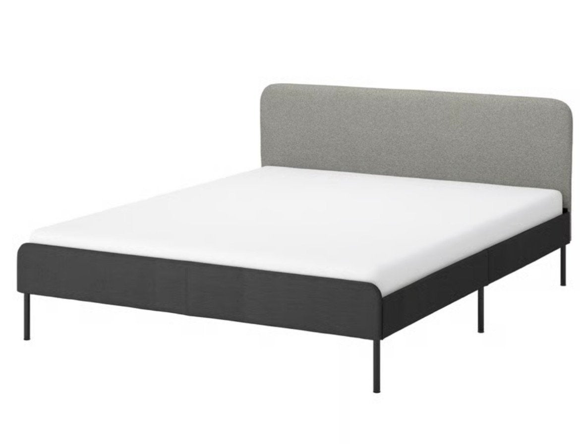 Cheap Double bed, Blauw, Tweepersoons, Zo goed als nieuw, 200 cm