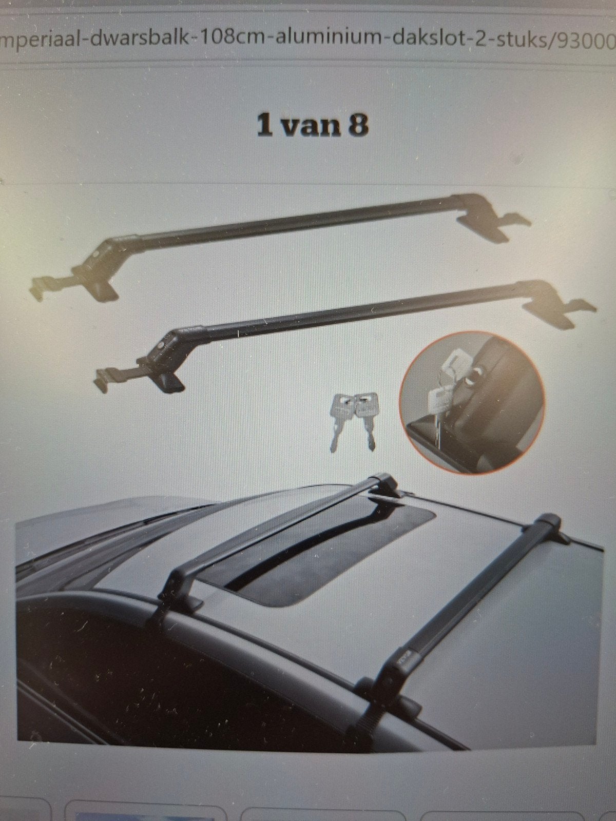 Imperiaal Dakkoffer Dragers Aluminium 108cm met slot, Auto diversen, Dakdragers, Ophalen, Nieuw