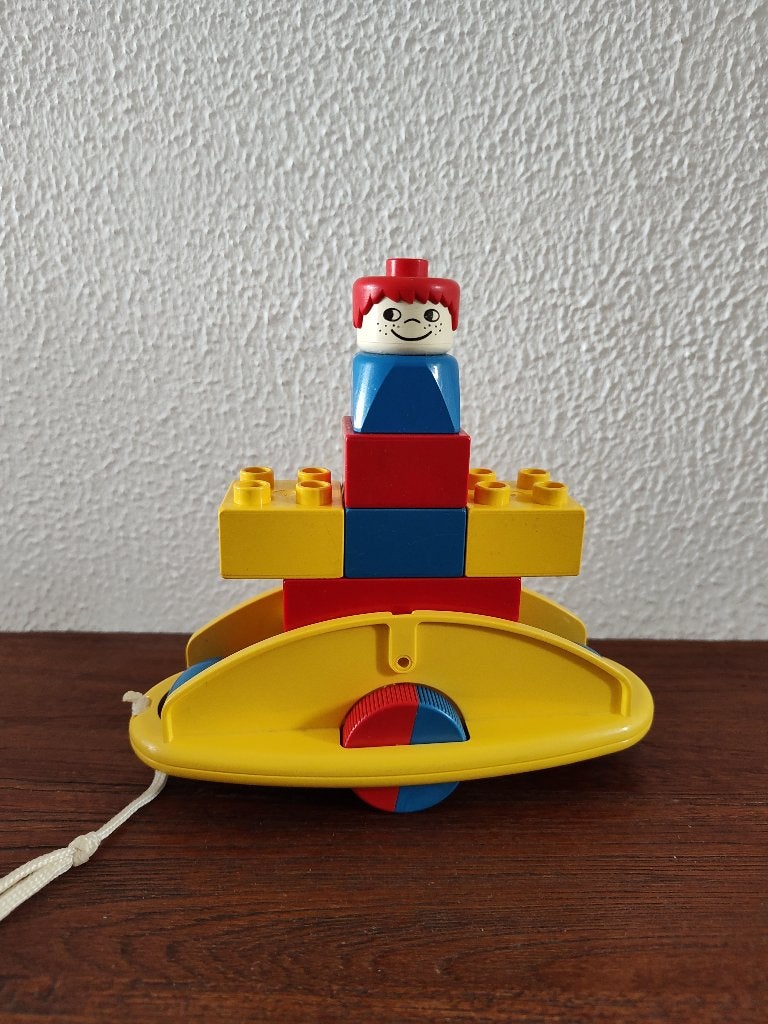 Vintage LEGO DUPLO 2056 Rock-a-Bye Pull Toy – 1980 Compleet, Gebruikt, Overige thema's, Ophalen of Verzenden, Compleet