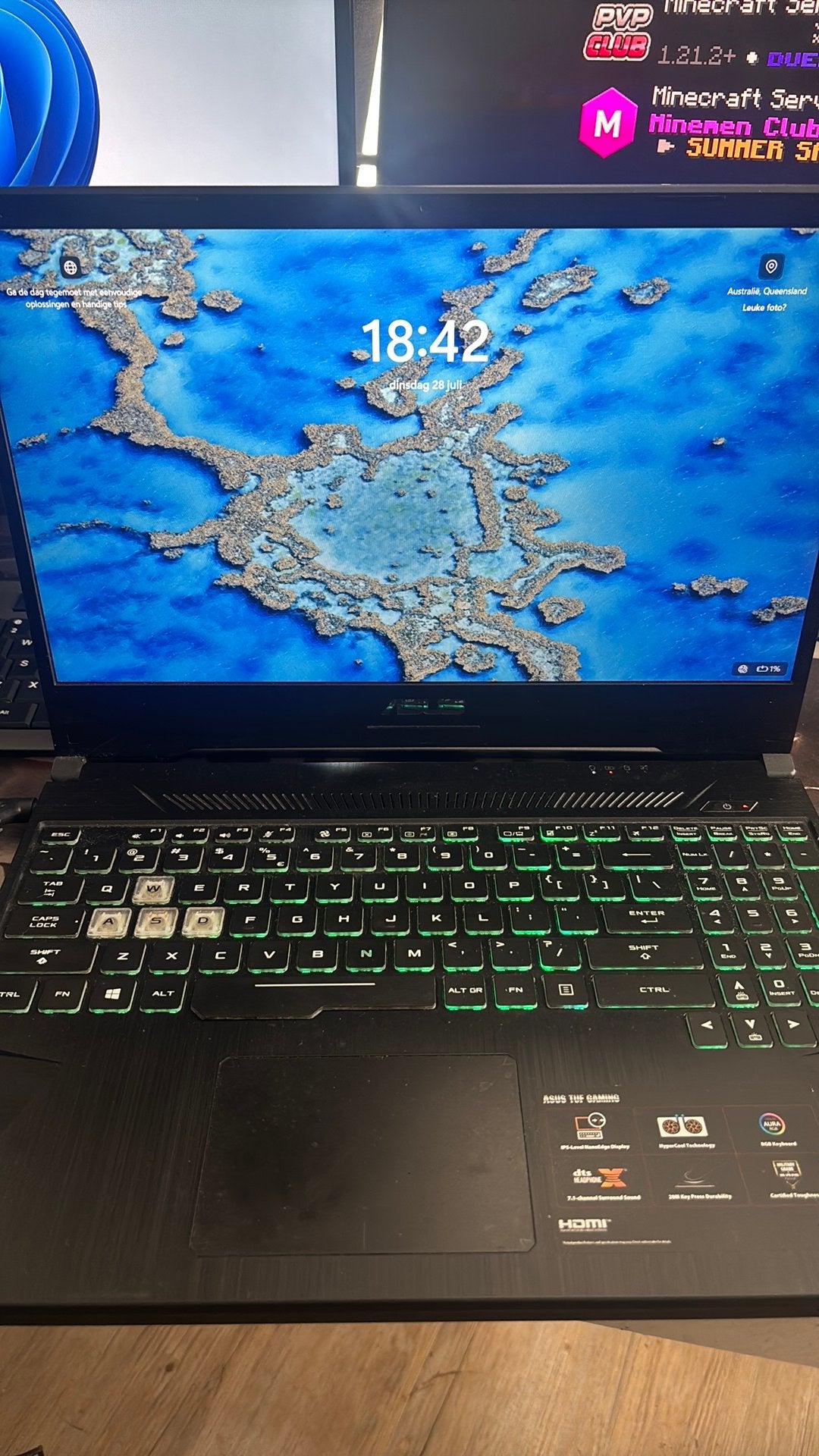 Game laptop asus tuff gaming, Computers en Software, 2 tot 3 Ghz, 15 inch, Ophalen of Verzenden, Zo goed als nieuw