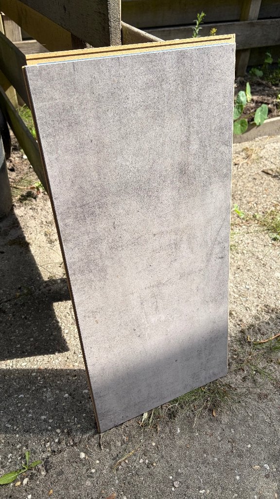 Gratis grijs laminaat ca. 3/3,5m2, Ophalen, Gebruikt, 50 tot 150 cm, Minder dan 5 m²