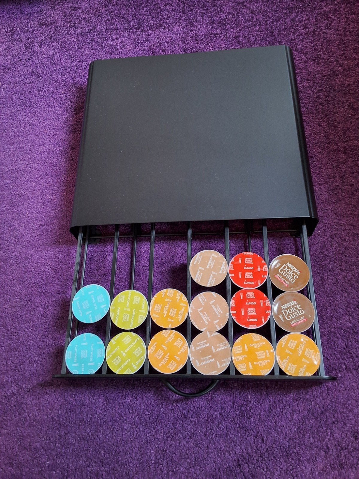 Dolce Gusto cup houder - 36 cups - Schuiflade, Ophalen, Zwart, Metaal, Overige typen