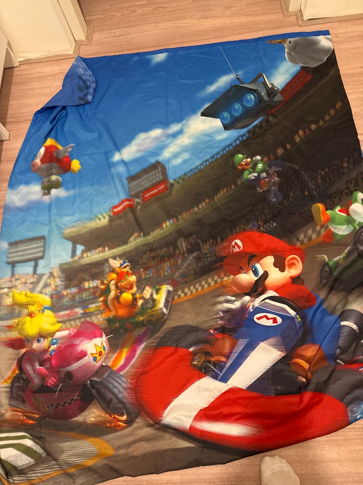 Mario Kart Dekbedovertrek 1 Persoons - Dubbelzijdig, Ophalen, Gebruikt, Overige merken, Dubbelzijdig