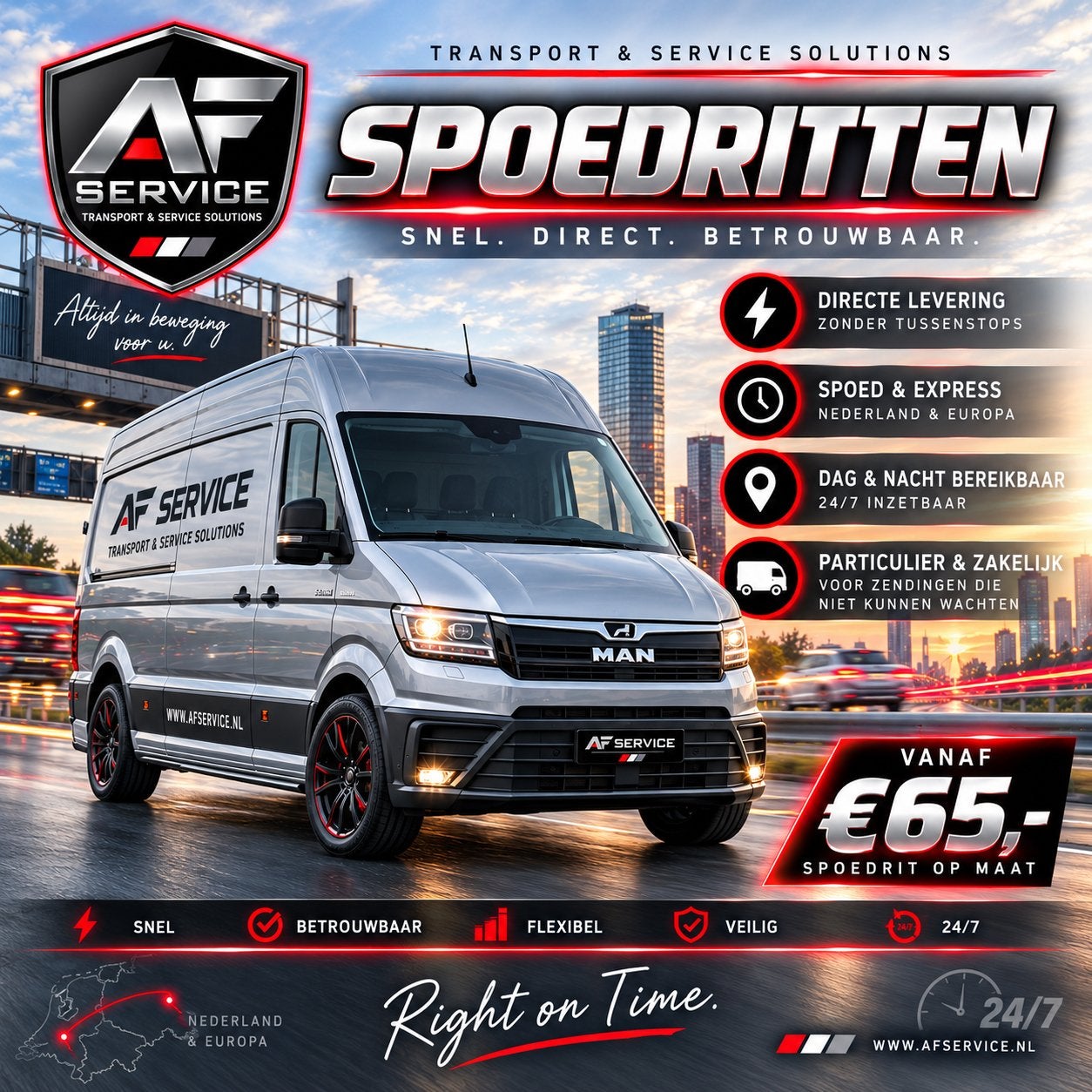 Spoedrit & Express Transport | Nederland & Europa | 24/7, Koeriersdiensten