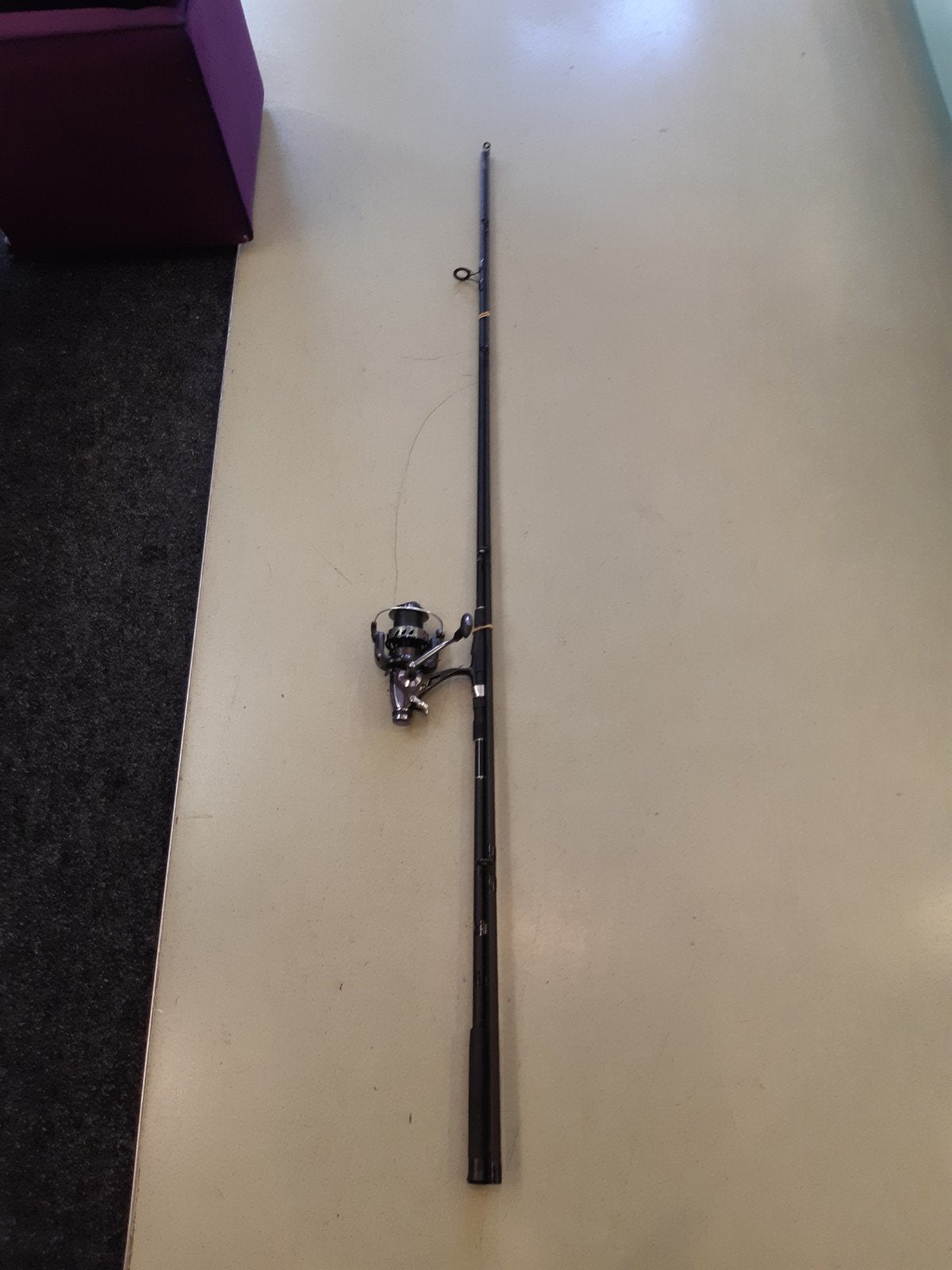 Lion acis carp 12ft 2.75lb karperhengel met Quantum molen, Ophalen, Zo goed als nieuw, Vaste hengel, Nvt