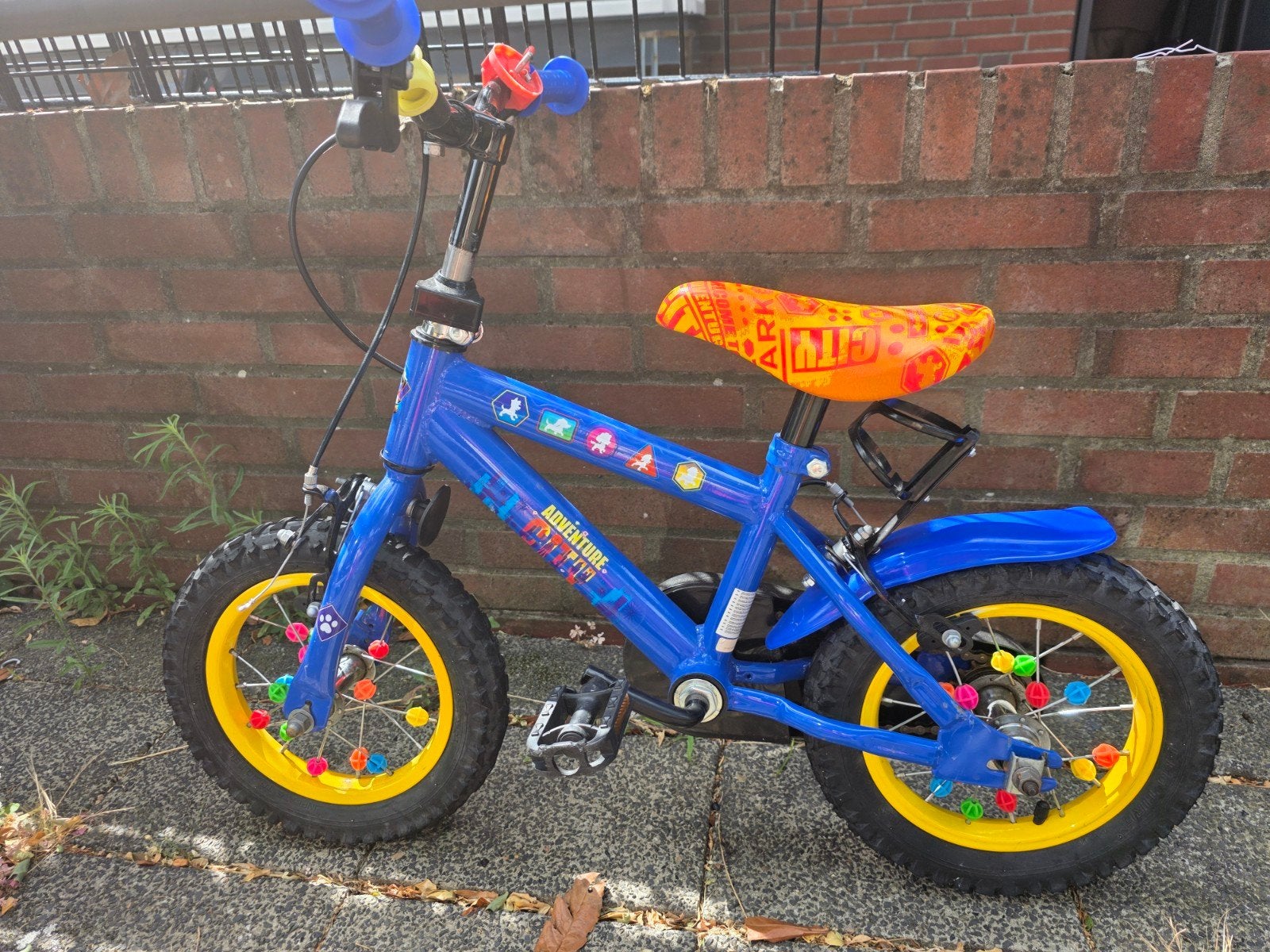 Stoere Volare Paw Patrol Kinderfiets - 14 inch - Blauw/Geel, Fietsen en Brommers, Ophalen, 16 tot 20 inch, Volare, Zo goed als nieuw