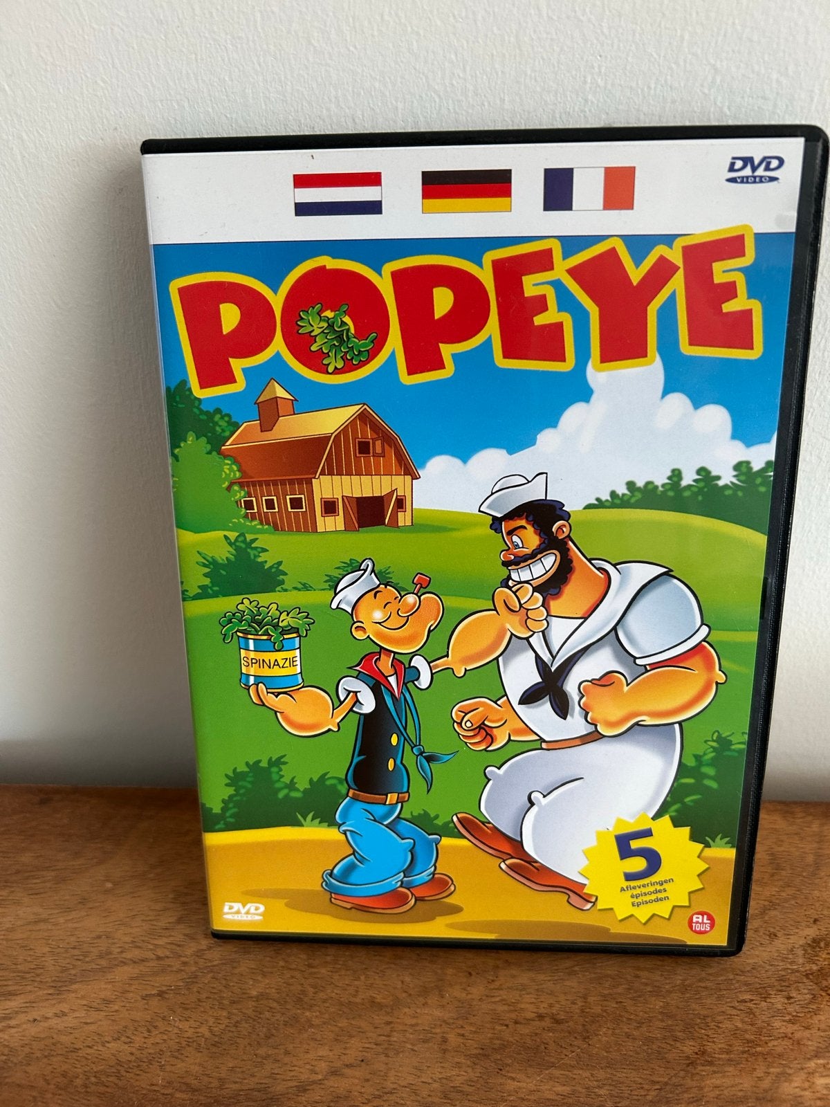 Popeye DVD - 5 klassieke tekenfilmafleveringen, Tekenfilm, Zo goed als nieuw, Inclusief doosje, Alle leeftijden