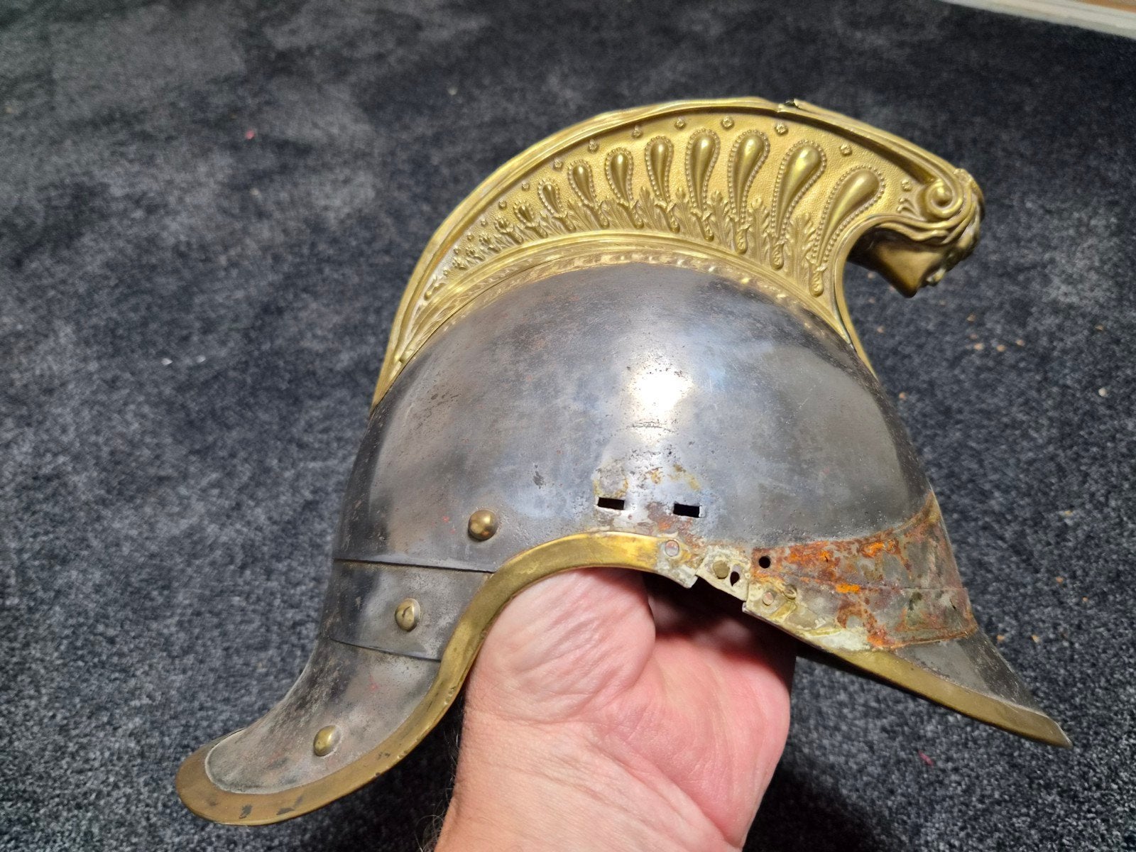 franse kurassiers helm, Verzamelen, Ophalen of Verzenden, Landmacht, Overige gebieden, Helm of Baret