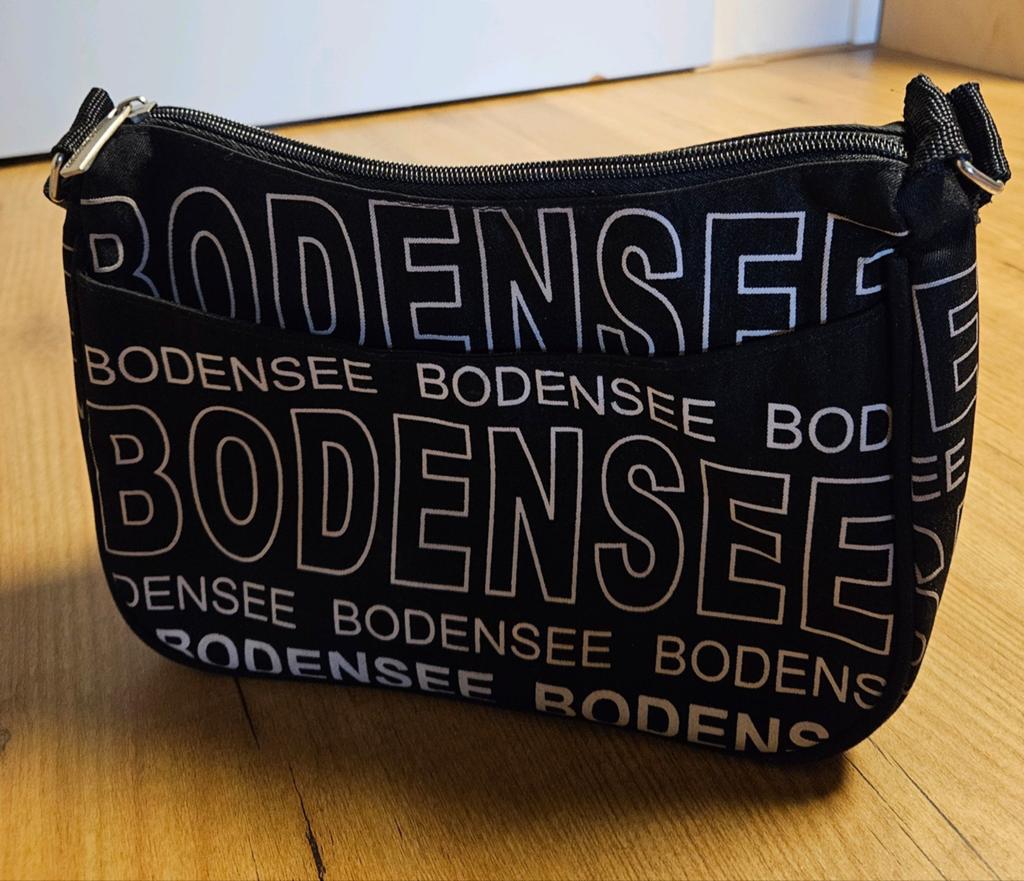 Robin Ruth, Bodensee schoudertasje zwart met witte letters, Ophalen, Zo goed als nieuw, Zwart, Schoudertasje