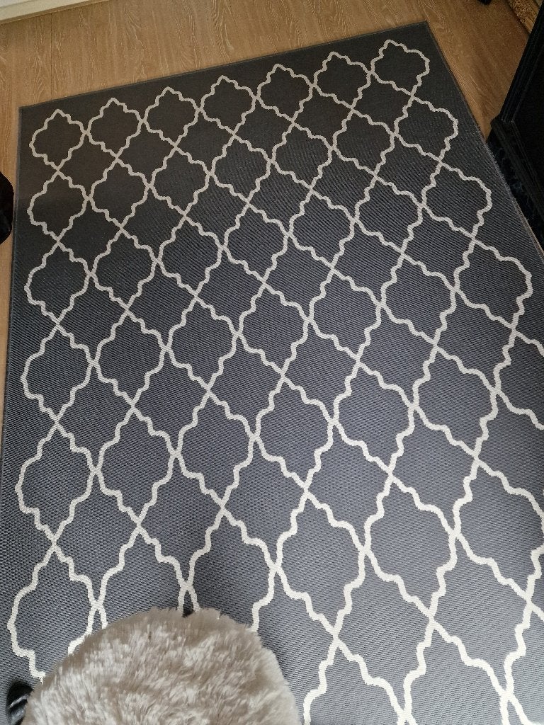 Vloerkleed grijs modern, Huis en Inrichting, Ophalen, 200 cm of meer, Zo goed als nieuw, 200 cm of meer