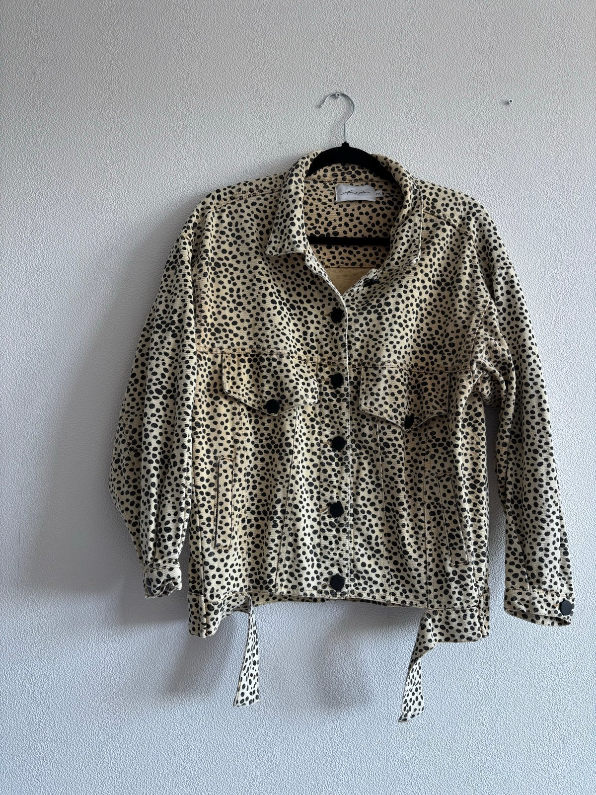 Ambika Spijkerjas M/L - Zwart/Beige Bruin met Knoopsluiting, Ophalen of Verzenden, Zo goed als nieuw, Maat 38/40 (M), Zwart