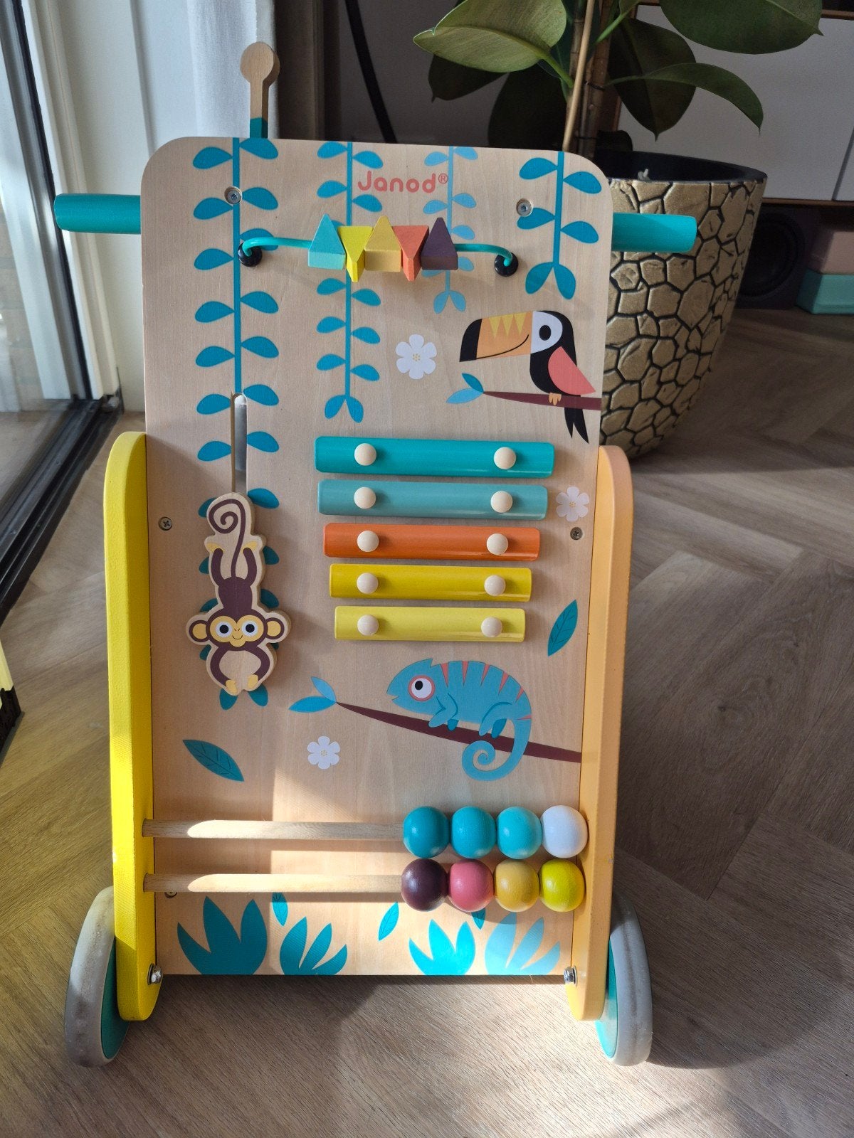 Janod Houten Loopwagen met Activiteiten, Ophalen, Gebruikt, Overige typen, Met geluid