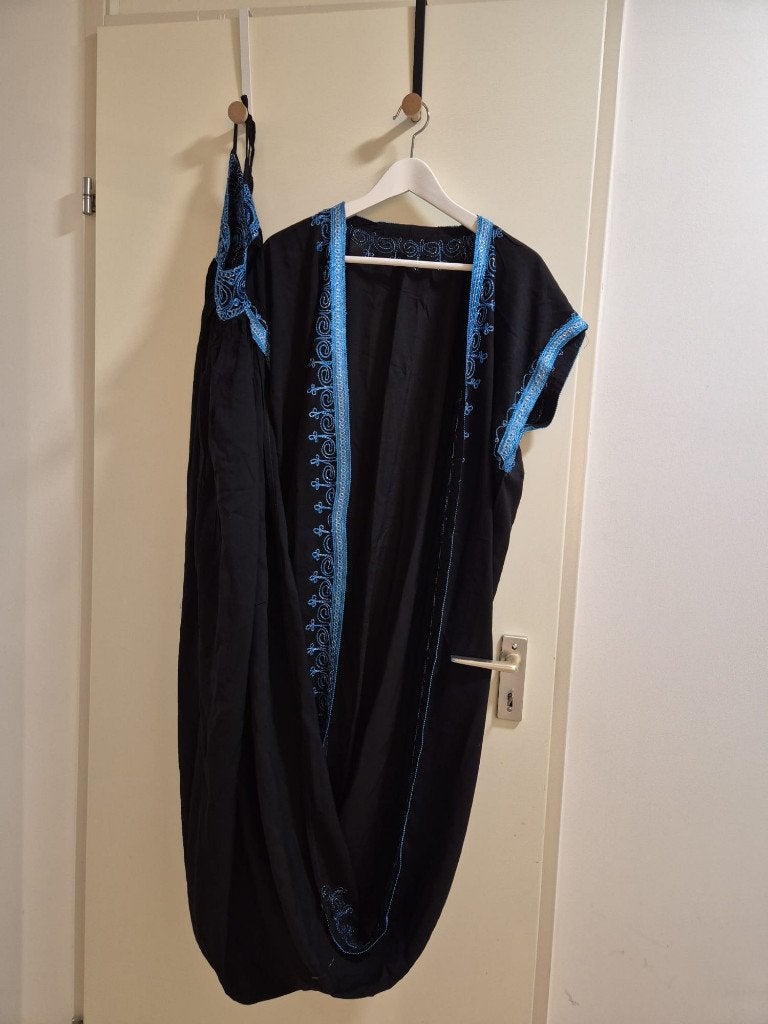 Marokkaanse jurk, Blauw, Nieuw, Onder de knie, Ophalen