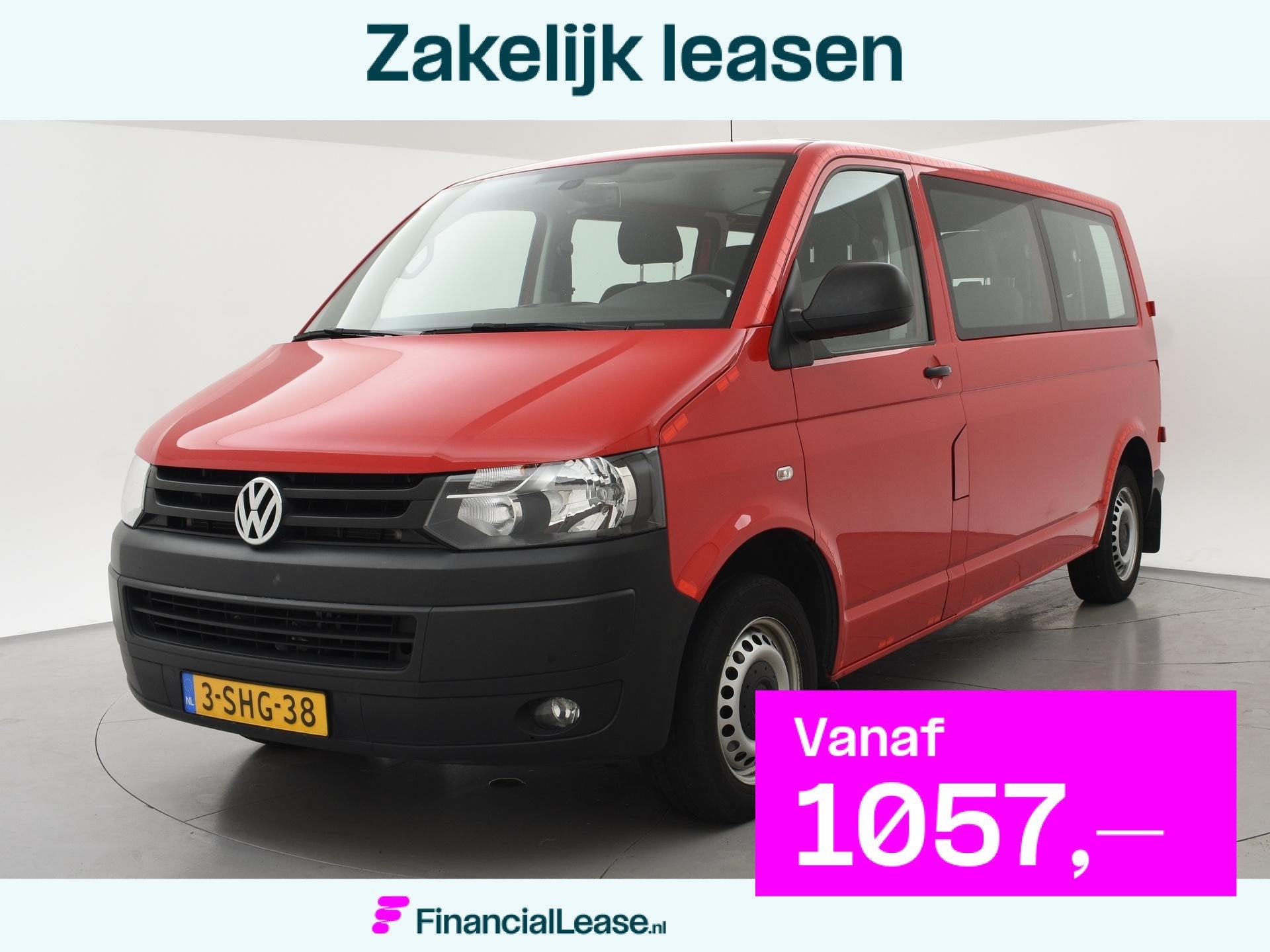 Volkswagen Transporter Kombi 2.0 TDI 140 PK DSG AUT. L2H1 8-, Euro 5, Stof, Gebruikt, 241 €/maand